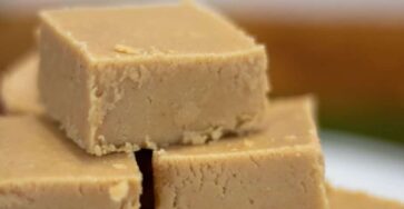 2 Ingredient Peanut Butter Fudge Stacked