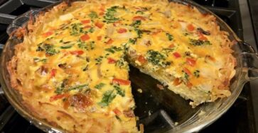 Cheesy Veggie Quiche With A Hash Brown Crust Menopausemenu