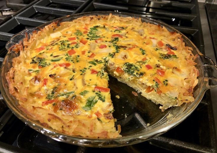 Cheesy Veggie Quiche With A Hash Brown Crust Menopausemenu