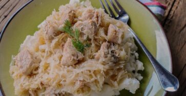 Pork And Sauerkraut Made In The Crockpot Is Delicious. Its The Perfect Fall Comfort Food