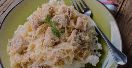 Pork And Sauerkraut Made In The Crockpot Is Delicious. Its The Perfect Fall Comfort Food