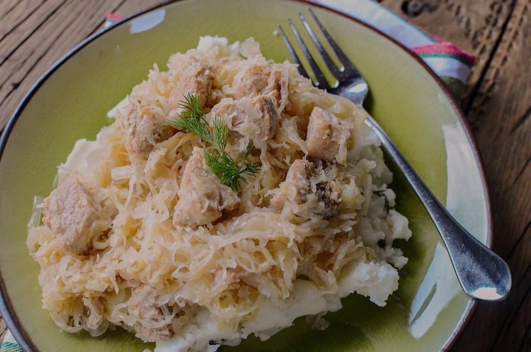 Pork And Sauerkraut Made In The Crockpot Is Delicious. Its The Perfect Fall Comfort Food