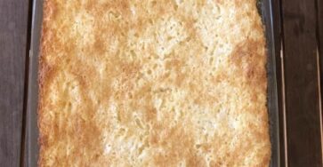 Pineapple Angel Food Cake Cooling