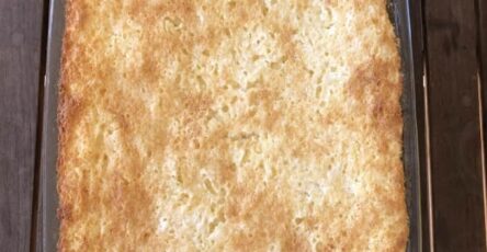 Pineapple Angel Food Cake Cooling